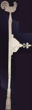 Bleistift- und Federzeichnung des Gockels, auf Papierunterlage aufgezogen (335 x 93 cm)