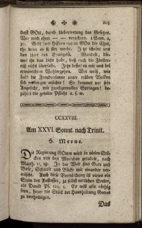 CCXXVIII. Am XXVI. Sonnt. nach Trinit.