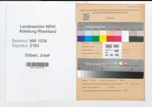 Entnazifizierung Josef Ebbert , geb. 04.04.1886 (Arzt)