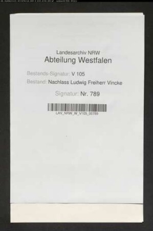1 Brief von Gräfin von Plettenberg geb. von Weichs an Louise Vincke