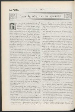 Leyes agrícolas y de los agrónomos
