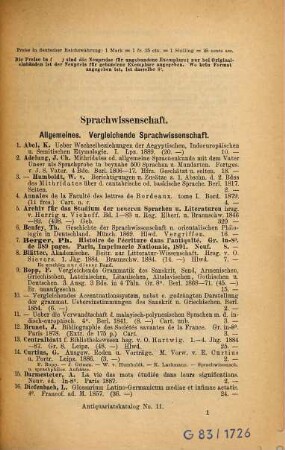 Antiquariats-Katalog ... : Adolf Weigel, Buchhandlung und Antiquariat, Leipzig. 11