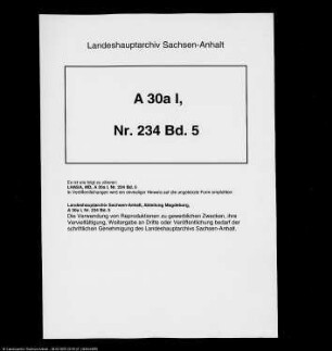 Kautionen der Beamten im Amt Bitterfeld