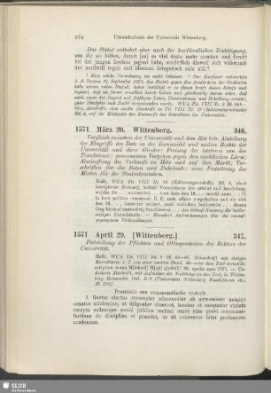 347. 1571, April 29. [Wittenberg]