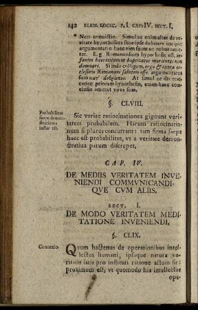 Cap. IV. De Mediis Veritatem Inveniendi Communicandique Cum Aliis.