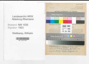Entnazifizierung Wilhelm Weitkamp , geb. 20.11.1904 (Maschineningenieur)