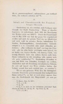 IV. Inhalt und Charakteristik der Frankenberger Chronik.