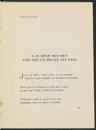 A un señor muy rico para que nos regale una casa
