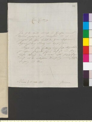 Brief von Eckermann, Johann Peter an Goethe, Johann Wolfgang von