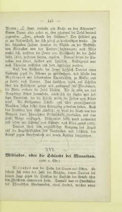 XVI. Miltiades, oder die Schlacht bei Marathon