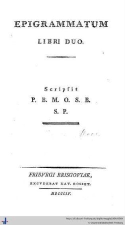 Epigrammatum Libri Duo