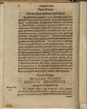[...] Pars Prima - Tertia Pars