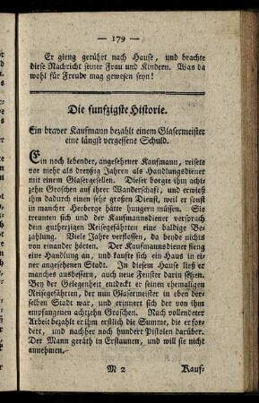 Die funfzigste Historie. - Die neun und funfzigste Historie.