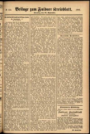 Zweite Ausgabe vom Dienstag, den 27. September 1898.