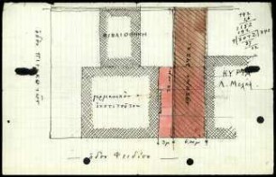 Handzeichnung Grundriss Anbau