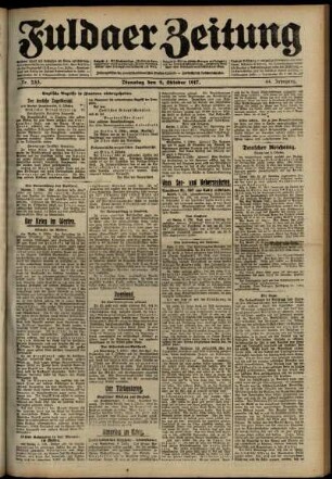 Ausgabe vom Dienstag, den 09. Oktober 1917.