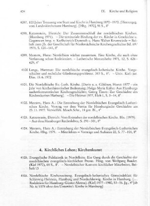 4. Kirchliches Leben; Kirchenkunst