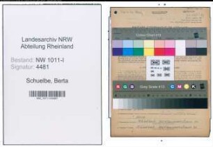 Entnazifizierung Berta Schuelbe , geb. 10.02.1891 ()