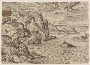 Leander durchschwimmt den Hellespont
