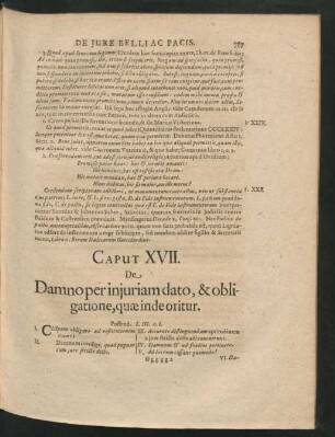 Caput XVII. De Damno per iniuriam dato, & obligatione, quae inde oritur.