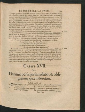 Caput XVII. De Damno per iniuriam dato, & obligatione, quae inde oritur.