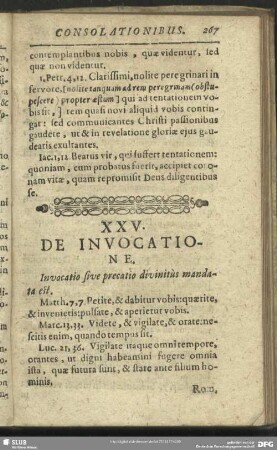 XXV. De Invocatione