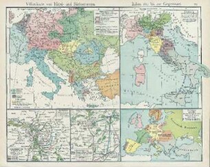 Völkerkarte von Mittel-und Südosteuropa. Italien 1815 bis zur Gegenwart