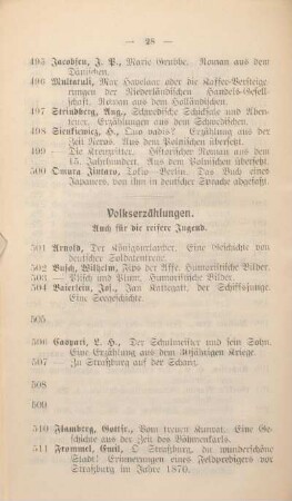Volkserzählungen.