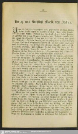 Herzog und Kurfürst Moritz von Sachsen