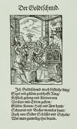 Goldschmied, Holzschnitt, Amman 1568