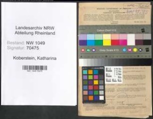 Entnazifizierung Katharina Koberstein , geb. 10.05.1893 (Lehrerin)
