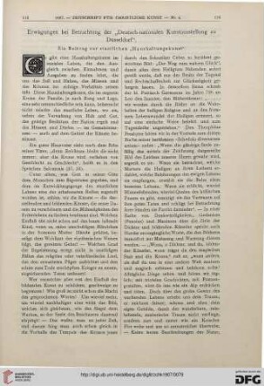 Erwägungen bei Betrachtung der "Deutsch-nationalen Kunstausstellung zu Düsseldorf": Ein Beitrag zur staatlichen "Haushaltungskunst"