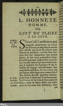 Tableau de la cour