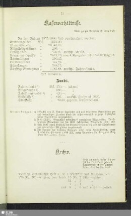 Kassenverhältnisse