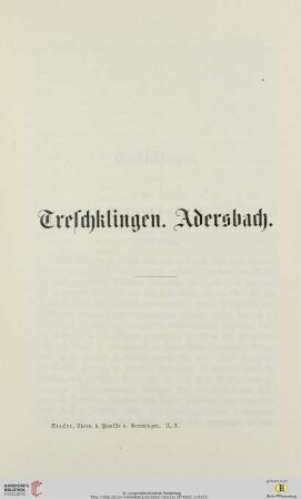 Treschklingen. Adersbach