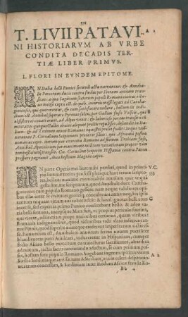 T. Livii Patavini Historiarum Ab Urbe Condita Decadis Tertiae ...