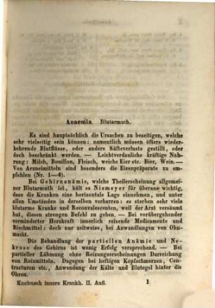 Vollständiges Taschenbuch bewährter Heilmethoden und Heilformeln für innere Krankheiten, herausgegeben von Theodor Knebusch