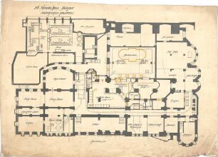 Dolmetsch, Heinrich; Stuttgart; CVJM-Haus - Grundriss UG