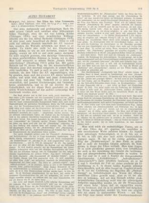 203-205 [Rezension] Hempel, Johannes, Das Ethos des Alten Testaments