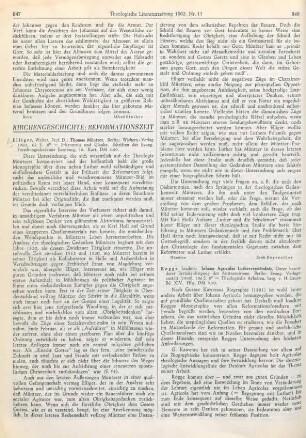 847-848 [Rezension] Elliger, Walter, Thomas Müntzer