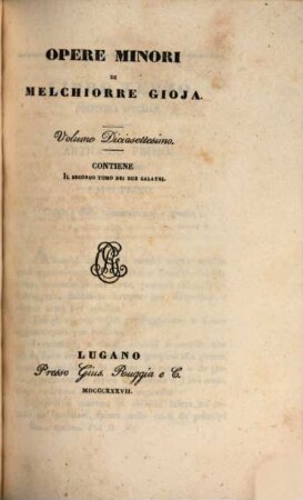 Opere minori, 17