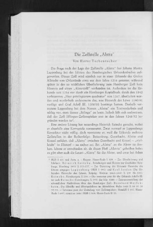 Die Zollstelle "Alstra"