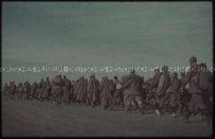 Kriegsgefangene auf dem Marsch