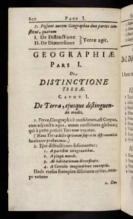 602-671, Pars I: De Destinctione Terrae agitur.