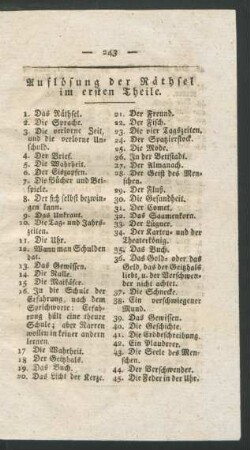 Aufloesung der Raethsel [...].