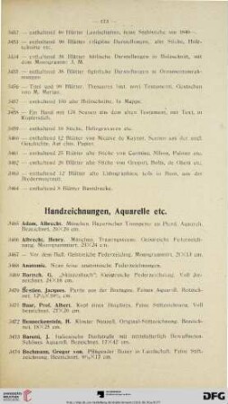 Handzeichnungen, Aquarelle etc. (3465-3676)