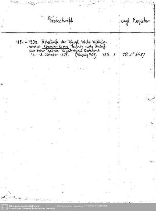 Festschrift Feier - Garde-Korps