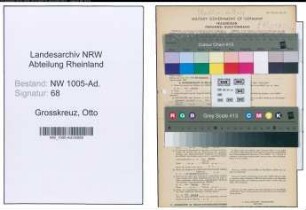 Entnazifizierung Otto Grosskreuz , geb. 13.10.1892 (Metzger)