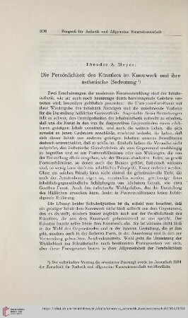 1: Die Persönlichkeit des Künstlers im Kunstwerk und ihre ästhetische Bedeutung