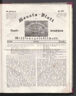 10. Jahrgang. N°. 120. Bremen. 1860. December